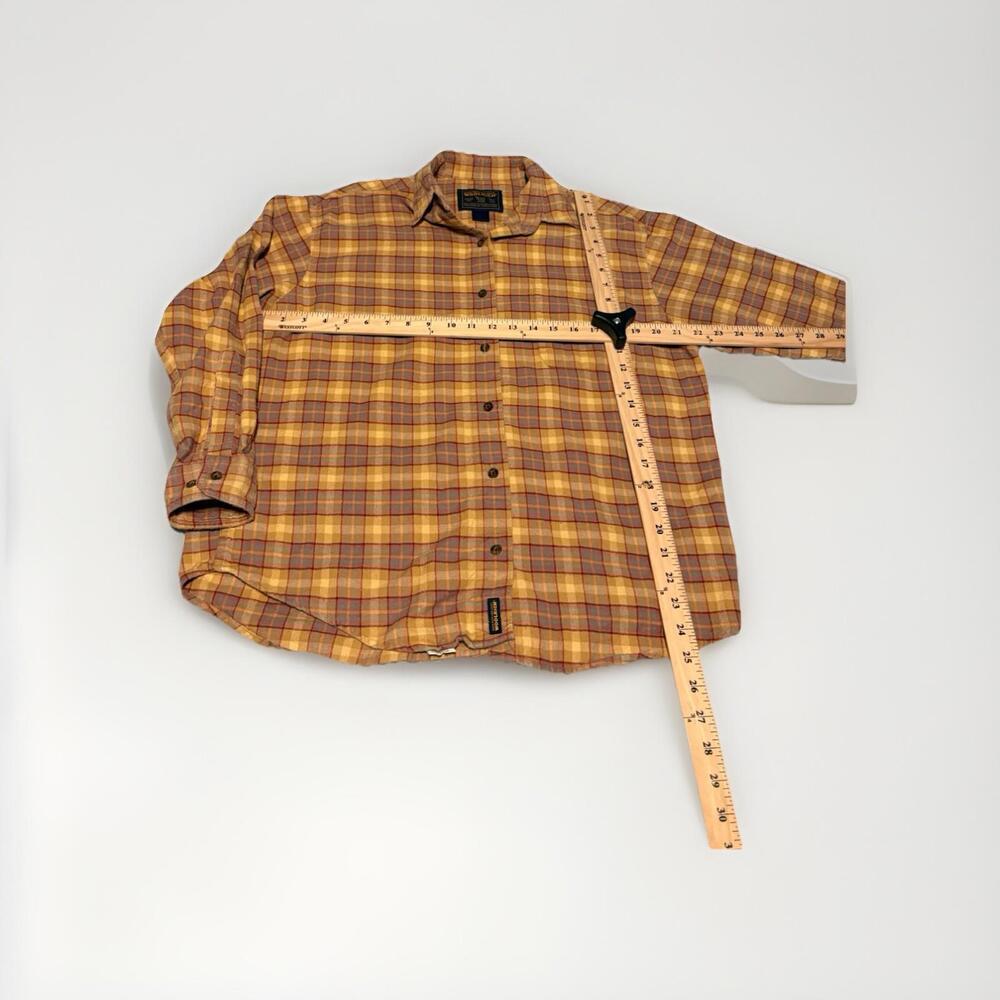 True Vintage 60s Woolrich Western Yellow Flannel Button Up Shirt Sz M (B2) - Picture 2 of 5